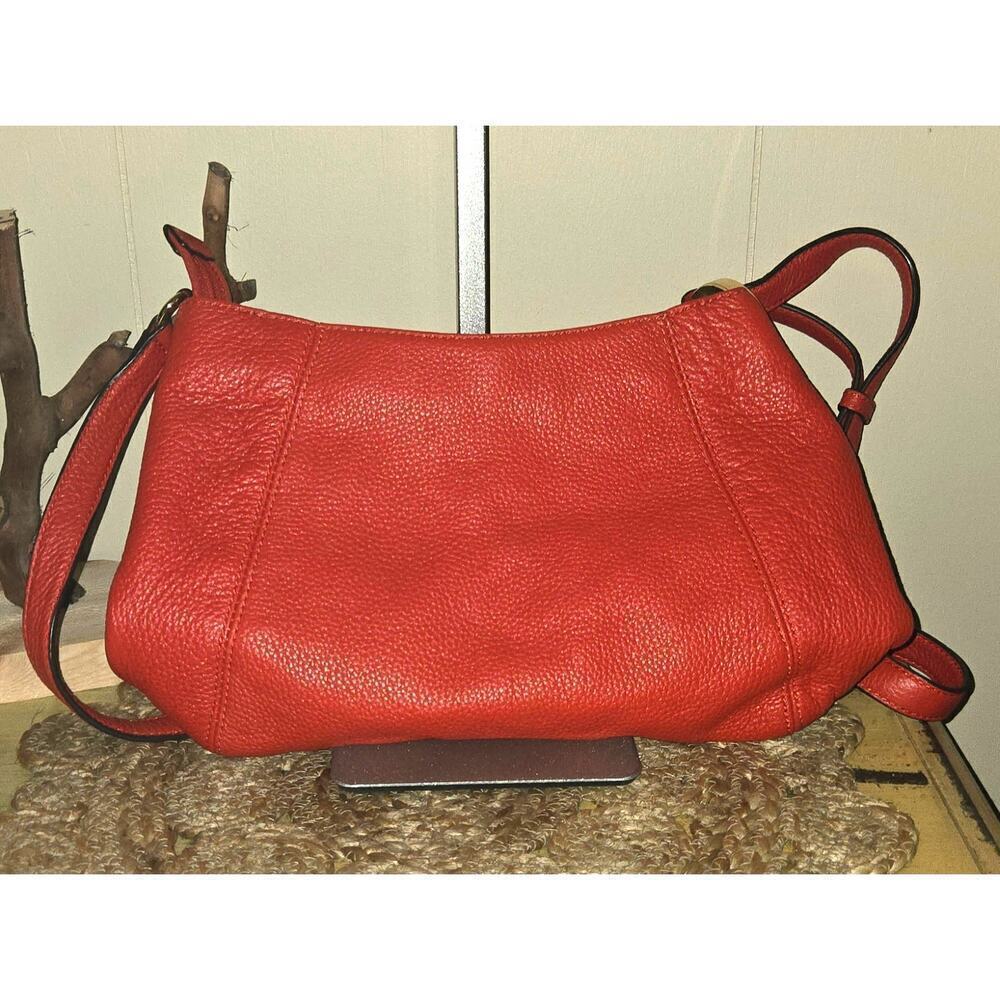 MK Orange Pebble Leather Ladies Shoulder Bag Purse
